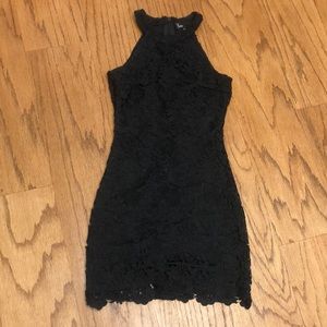lulus black floral lace dress